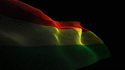 Digital Flag of Bolivia overlay Stock Footage 204087315