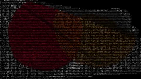 Digital flag with Mastercard logo on the screen. Editorial 3d rendering Illustrazione stock