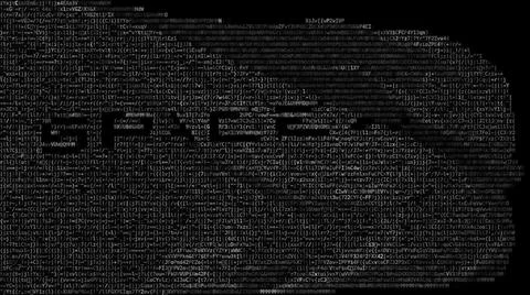 Digital flag with SpaceX logo on the screen. Editorial 3d rendering Stock-Illustration