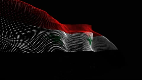 Digital Flag of Syria overlay Stock Footage 211742499