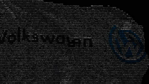 Digital flag with Volkswagen logo on the screen. Editorial looping animation Stock Footage 145489847