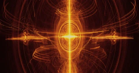 Digital Flame Animation of Light Effects in 4K Stock Footage 61966504