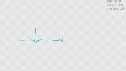 Digital flat ui design showing stable blue medical heart Video stock 337730551