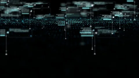 Digital Floating Numbers Stock Footage 71785383