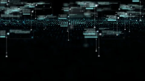 Digital Floating Numbers Stock Footage 72177870