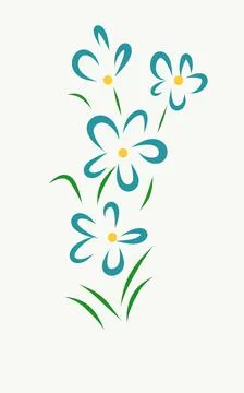Digital flower art Stock Illustration