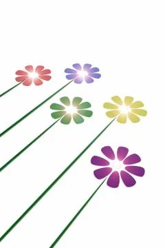 Digital flowers Illustrazione stock