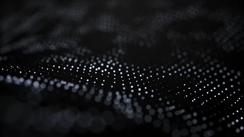 Digital flowing dots black loop background Stock Footage 274414903