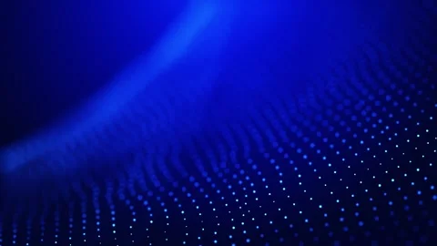Digital flowing dots blue loop background Stock Footage 274420886