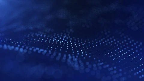 Digital flowing dots blue loop background Stock Footage 274421063