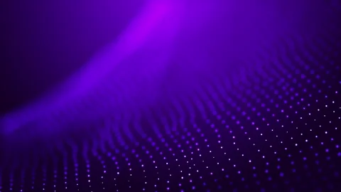 Digital flowing dots purple loop background Stock Footage 274420880