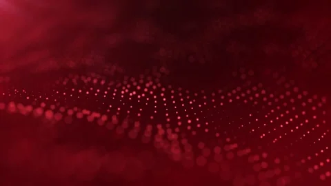Digital flowing dots red loop background Stock Footage 274415497
