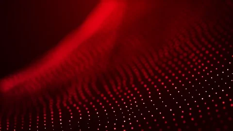 Digital flowing dots red loop background Stock Footage 274420879