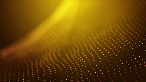 Digital flowing dots yellow loop background Stock Footage 274420894