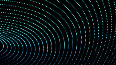 Digital flowing wave particles abstract background Stock Illustration
