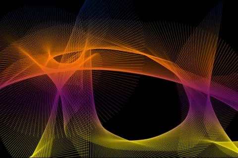 Digital flowing wave pattern with luminous abstract gradient effect Stock Illustration