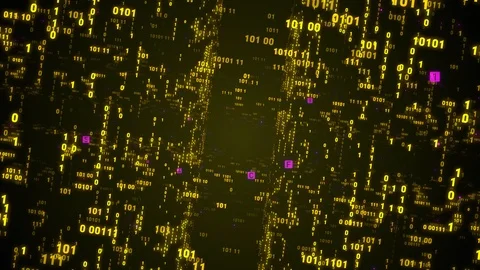 Digital fly binary code background loop. Data binary code network. Stock Footage 105913185