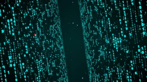 Digital fly binary code background loop. Data binary code network. Stock Footage 106014537