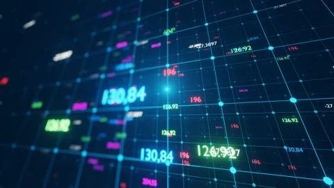 Digital fly code background loop. Big Data code network. 3D 4K loop animation. Stock Footage 137645196