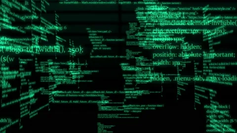 Digital fly computer code background. Computer code running in a virtual space Stock Footage 150345456