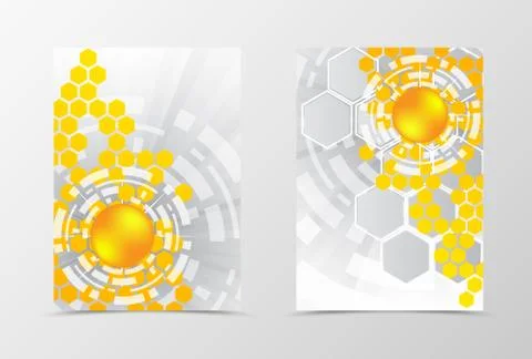 Digital flyer template design Stock Illustration