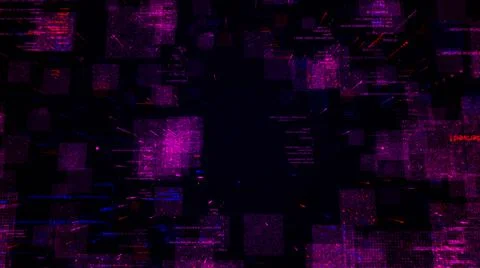 Digital flying background with a network data code, seamless loop. Animation 스톡 일러스트