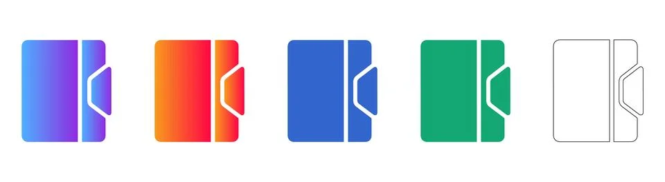 Digital Folder File Management Icons Illustrazione stock