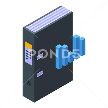 Digital folder icon isometric vector. Study case Illustration #206692504