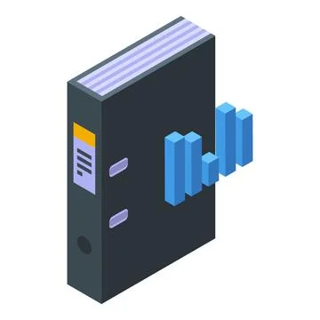 Digital folder icon isometric vector. Study case Stockillustratie