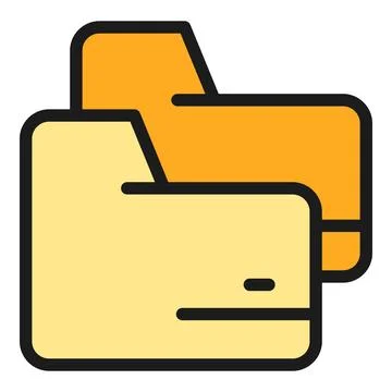 Digital folder icon vector flat Illustrazione stock