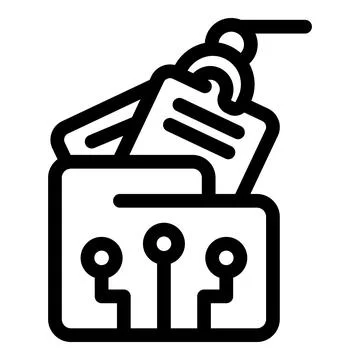 Digital folder managing electronic files and documents イラスト素材