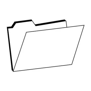 Digital Folder open symbol techonlogy in black and white 库存插图