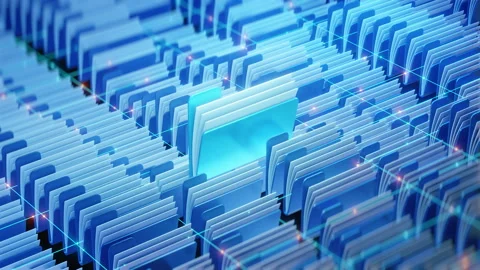 Digital folder organization and document management concept Stock Footage 308371644