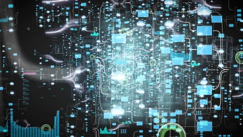 Digital folder structure code background loop, fly technology network Stock Footage 274277962