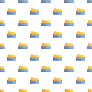 Digital folders repeating pattern on white background 스톡 일러스트