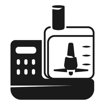 Digital food processor icon, simple style Illustrazione stock