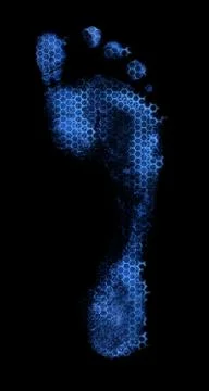 Digital Footprint Stock Illustration