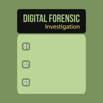 Digital Forensic Investigation infographic vector design Stock Illustration