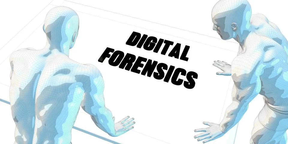 Digital Forensics Stock Illustration
