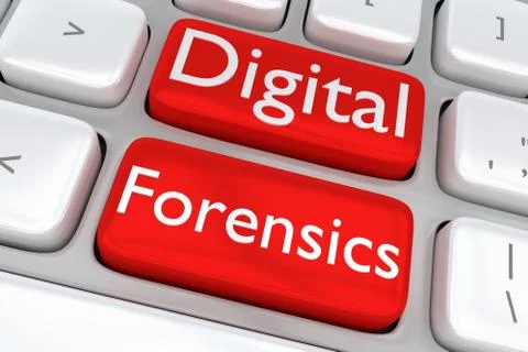 Digital Forensics software concept Stock Illustration