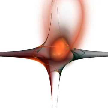 Digital fractal on black Stock Photos