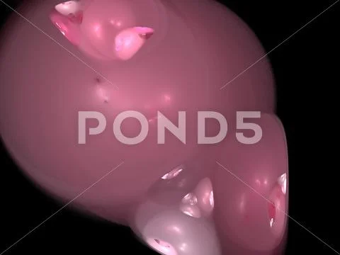 Digital fractal on black Stock Photos