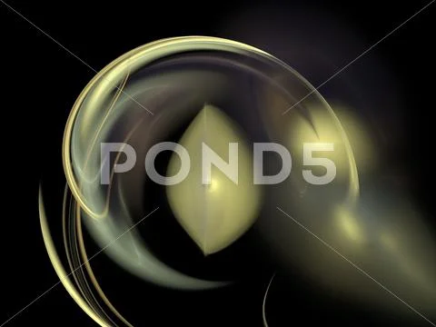 Digital fractal on black Stock Photos