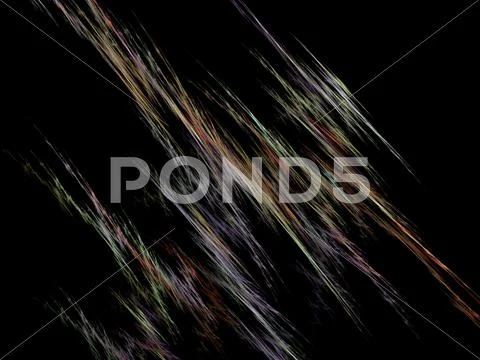 Digital fractal on black Stock Photos