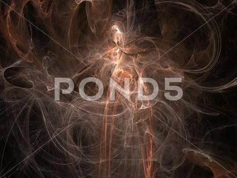 Digital fractal on black Stock Photos