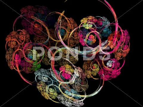 Digital fractal Stock Illustration