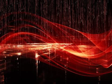 Digital Fractal Realms Stock Illustration
