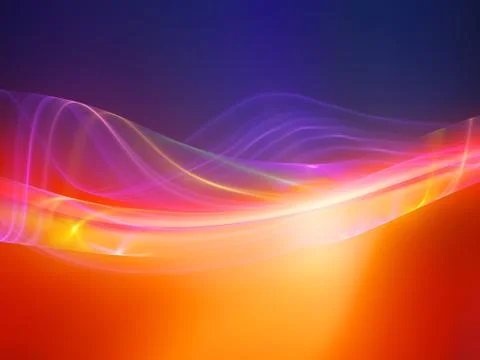 Digital Fractal Waves Stock Illustration