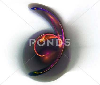 Digital fractal on white background Stock Illustration