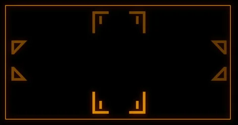 Digital frame border box with decorative geometric signs 4K t Video stock 310742900